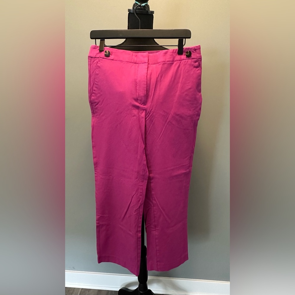 Ann Taylor Button Pencil Twill Pants